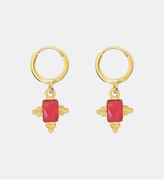 Boucles d'oreilles plaqué or TIANA - Nilaï - Rose pâle