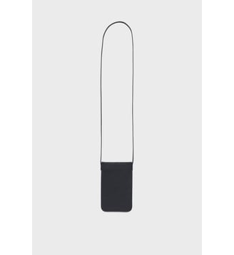 porte téléphone en cuir grainé intérieur métallisé - ladyphone - Gerard Darel - Noir