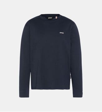 T-shirt manches longues - Schott - Bleu marine