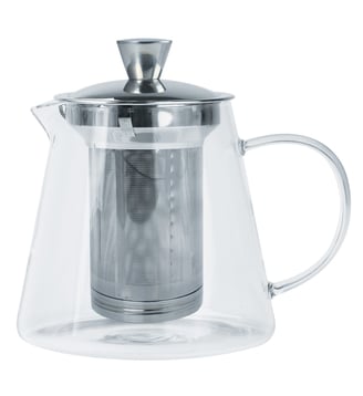 Oolong - théière en verre avec filtre dévissable inox, 1.2L Cristel
