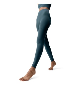 Legging de sport Long Seamless YAMI - Born Living Yoga - Bleu gris