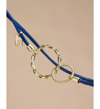Bracelet Lilou Bleu Profond - Flowers for Zoe - Bleu