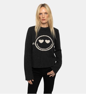 Pull Malty 100% Laine Mérinos - Zadig&Voltaire - Gris anthracite
