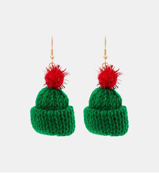 Boucles d'oreilles bonnets de Noël - Balaboosté - Vert