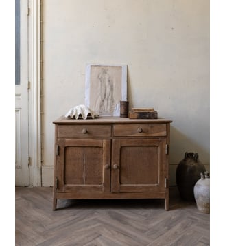 Buffet bas en bois Gilbert N°1638- Produit chiné - Debongout - Bois clair