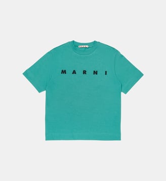 T-shirt en jersey avec logo - Marni - Vert menthe clair