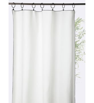 Panneau voile de coton finition point bourdon - Cyrillus - Blanc moyen