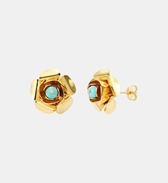 Boucles d'oreilles frida agate verte Caroline Najman