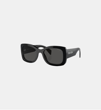Lunettes de soleil Ovale PR A08S - Prada - Gris foncé