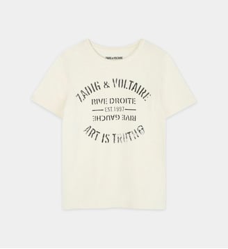 T-shirt à manches courtes - Zadig&Voltaire Kids - Crème