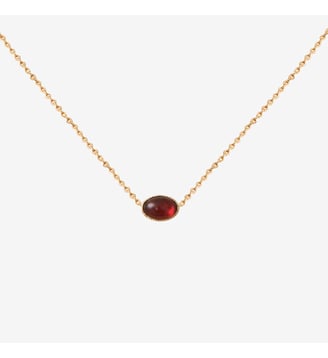 Collier doré amazonite - CAB OVALE Caroline Najman