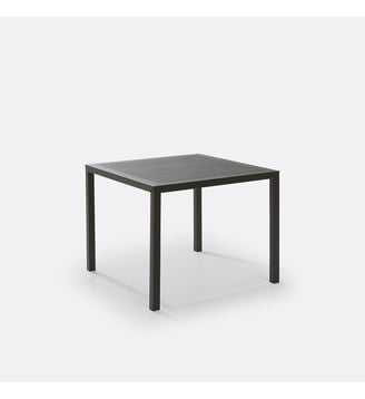 Table de jardin carrée, métal acier perforé - La Redoute Interieurs - Noir