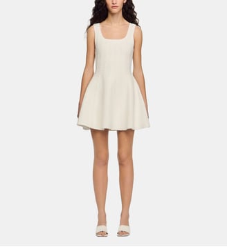 Robe courte en maille perlée - Sandro - Blanc