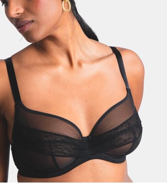 Soutien-gorge avec armatures grande taille Nudité noir - Maison Lejaby - Noir