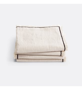 Lot de 4 serviettes de table lin/coton La Redoute Interieurs