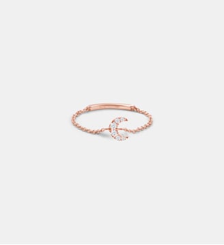 Magic touch bague chaîne lune - Djula - Or rose