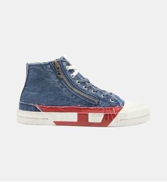 S-D-Verse - Baskets en denim avec logo D - Diesel - Bleu moyen