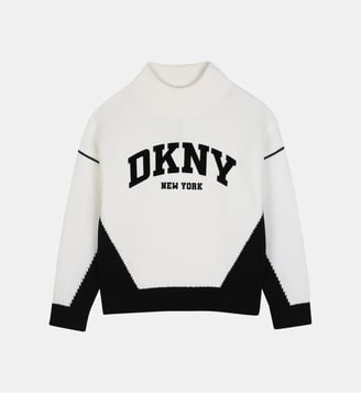 Pull col montant - DKNY - Blanc et noir