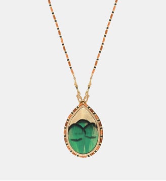 Collier pendentif   - Fujita - Satellite - Vert