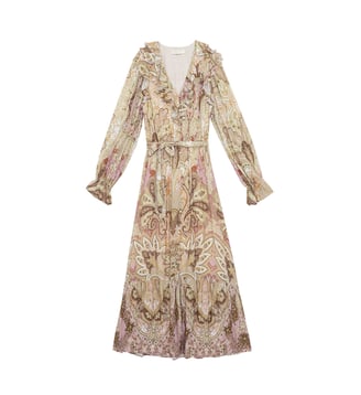 Robe longue évasée imprimé graphique REG - La Petite Etoile - Boho