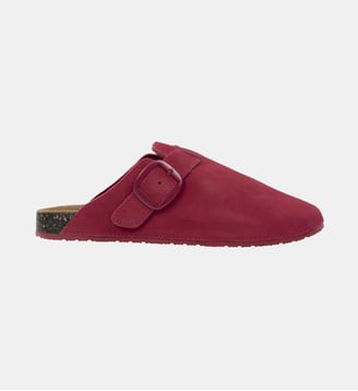 Sabots semelle intérieure cuir extra-flex - patch talon confort - Isotoner - Framboise