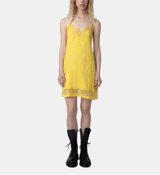 Robe Crystal 100% Soie - Zadig&Voltaire - Jaune sun
