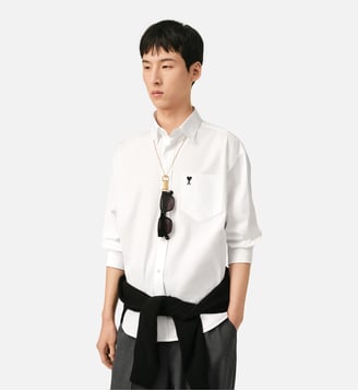 Chemise boxy en coton Ami de Coeur - AMI Paris - Blanc