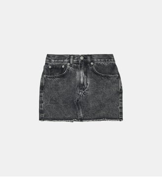 Minijupe en denim ombré noir - MM6 Maison Margiela - Denim noir