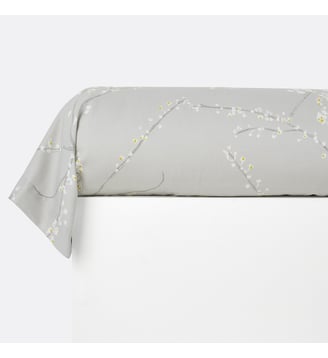 Taie de traversin satin de coton - La Redoute Interieurs - Blanc gris