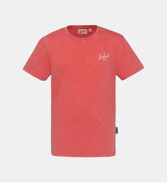 T-shirt city district - Schott - Rouge