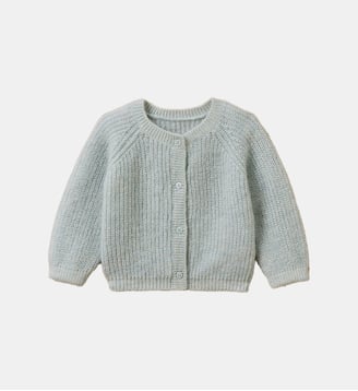 Cardigan laine et mohair Bébé - Cyrillus - Bleu grisé