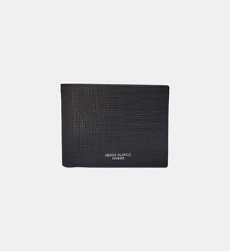 Portefeuille horizontal en cuir de vachette Biarritz - Serge Blanco - Bleu foncé