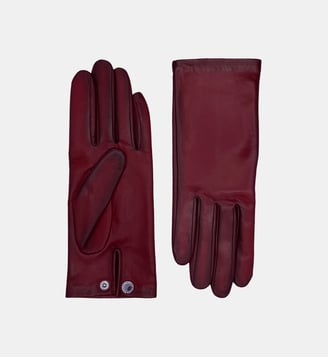 Gants Olga Femme Cuir Doublés Soie - Agnelle - Cardinal patine