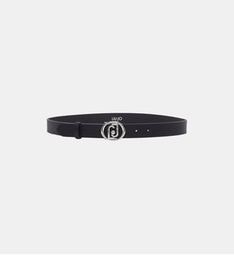 Ceinture avec logo rond - Liu Jo - Noir et argent
