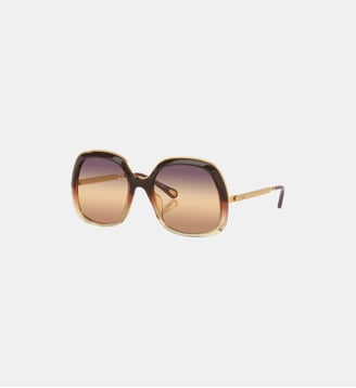 Lunettes de soleil Rectangulaire CH0327S - Chloé - Brun