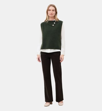 Poncho hoany - Motif uni - Caroll - Vert kaki