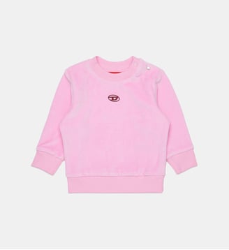 Sweat-shirt col rond avec logo - Diesel Kids - Rose