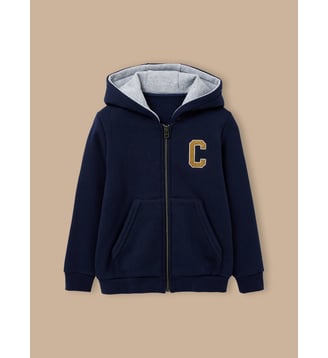 Sweat zippé à capuche Garçon - Cyrillus - Marine