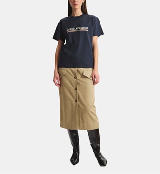 T-shirt Maxence en coton avec logo - Ines de la Fressange Paris - Beige