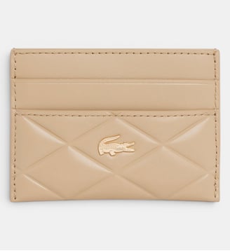 Porte-cartes Crocodelle en cuir - Lacoste - Beige