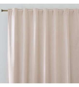 Rideau occultant, en velours, finition pattes cachées - La Redoute Interieurs - Beige