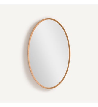 Miroir ovale chêne massif - AM.PM - Naturel