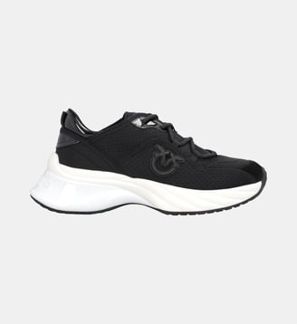 Sneakers ariel ajourées avec logo love birds - Pinko - Limousine noire