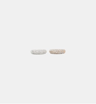 Set de 2 bagues strassées dorées et argentées - Balaboosté - Doré