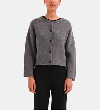 Gilet à boutons en strass - RORY - Pablo - Gris moyen