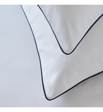 Lot de 2 taies satin de coton - Garnier Thiebaut - Bleu