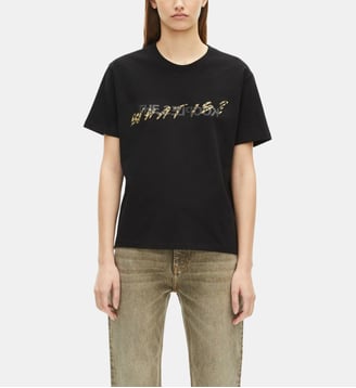 T-shirt logo en coton What Is - The Kooples - Noir