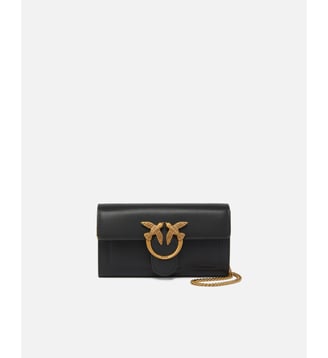 Portefeuille love bag simply - Pinko - Noir et doré