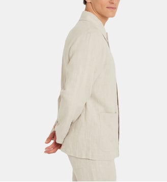 Veste sanshui en lin - Agnès b. - Beige clair