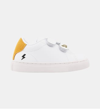 Baskets En Cuir Mini Edith Super Hero - Bons Baisers - Blanc